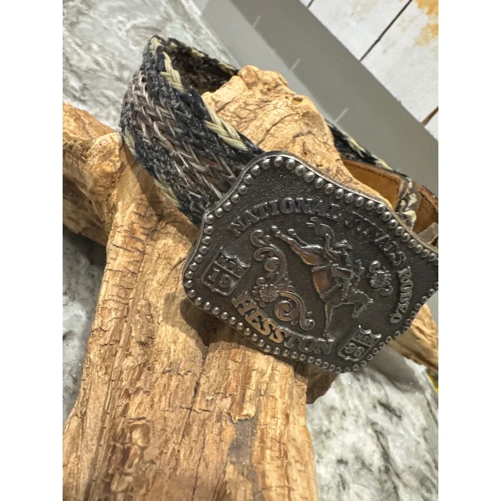 1986‎ Hesston National Finals Rodeo (NFR) commemorative belt buckle silver